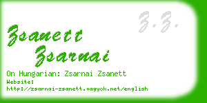 zsanett zsarnai business card